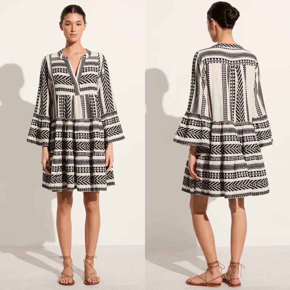 Devotion twins Ella short dress black &‎ white womens size S